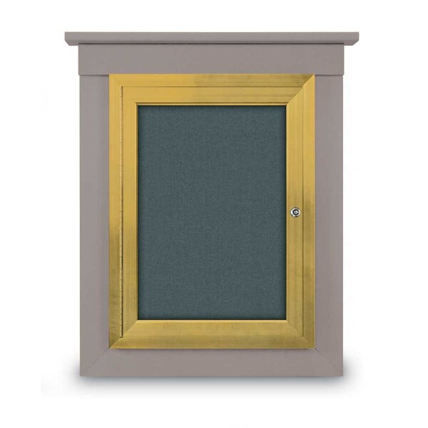 Sliding Glass Enclosed Letterboard, 60"x3, UV9006ACS-BRONZE-LICORI